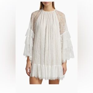 alice + olivia DELIA RUFFLED TUNIC DRESS SZ M NWT